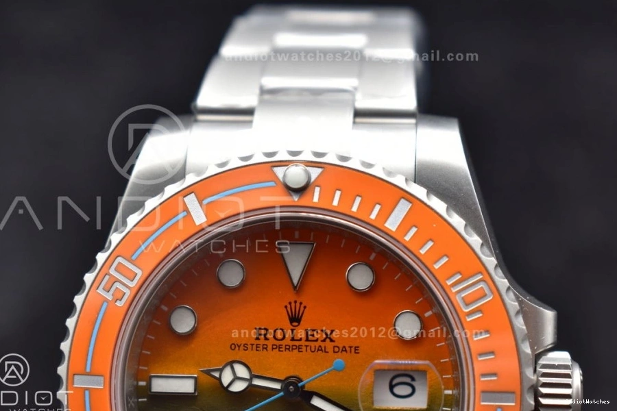 Edition Ceramic Best on Orange DIW Stretchable Submariner SS Orange VSF Dial 1161 Bezel VS 1:1 Black Sandblasted Bracelet 0118